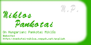 miklos pankotai business card